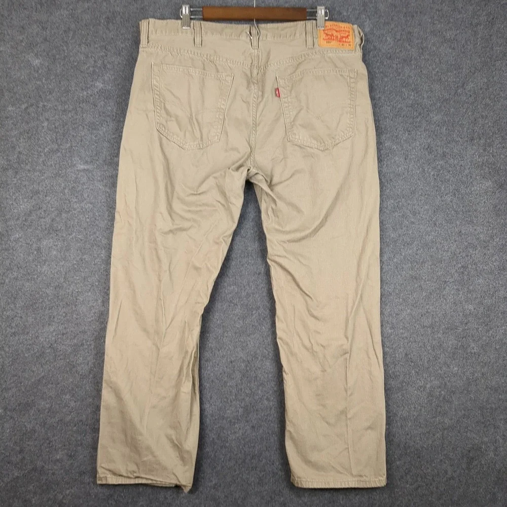 Levi Strauss 559 Jeans Khaki Tan Straight Fit Mens W40 L30‎ Cotton Blend